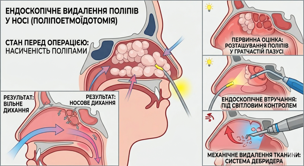 видалення поліпів в носі