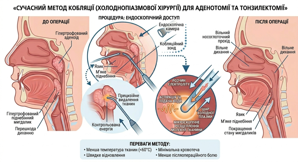 аденотомія холодною плазмою